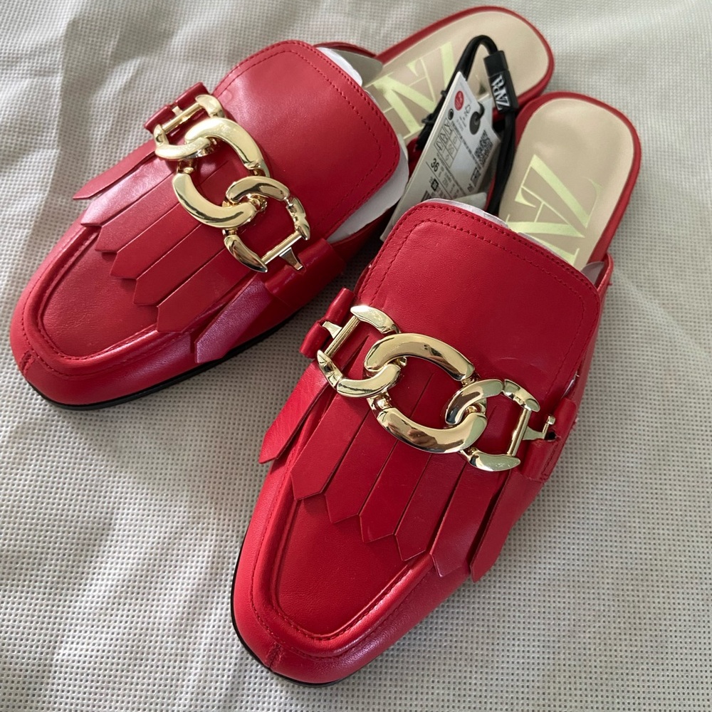 Link Leather Loafer mules